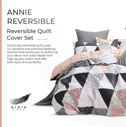 Annie Cotton Quilt Cover Set - 3PC