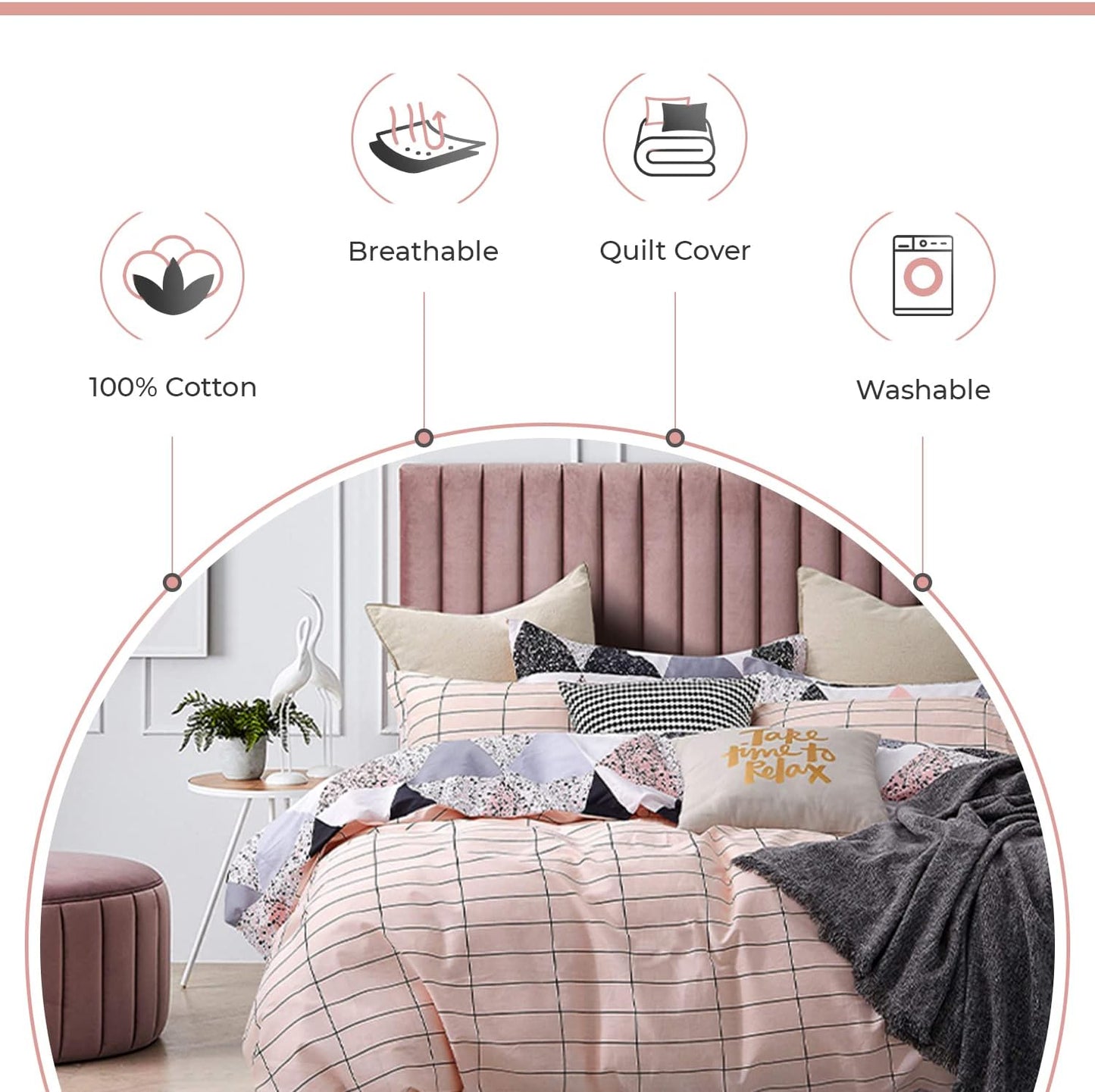 Annie Cotton Quilt Cover Set - 3PC