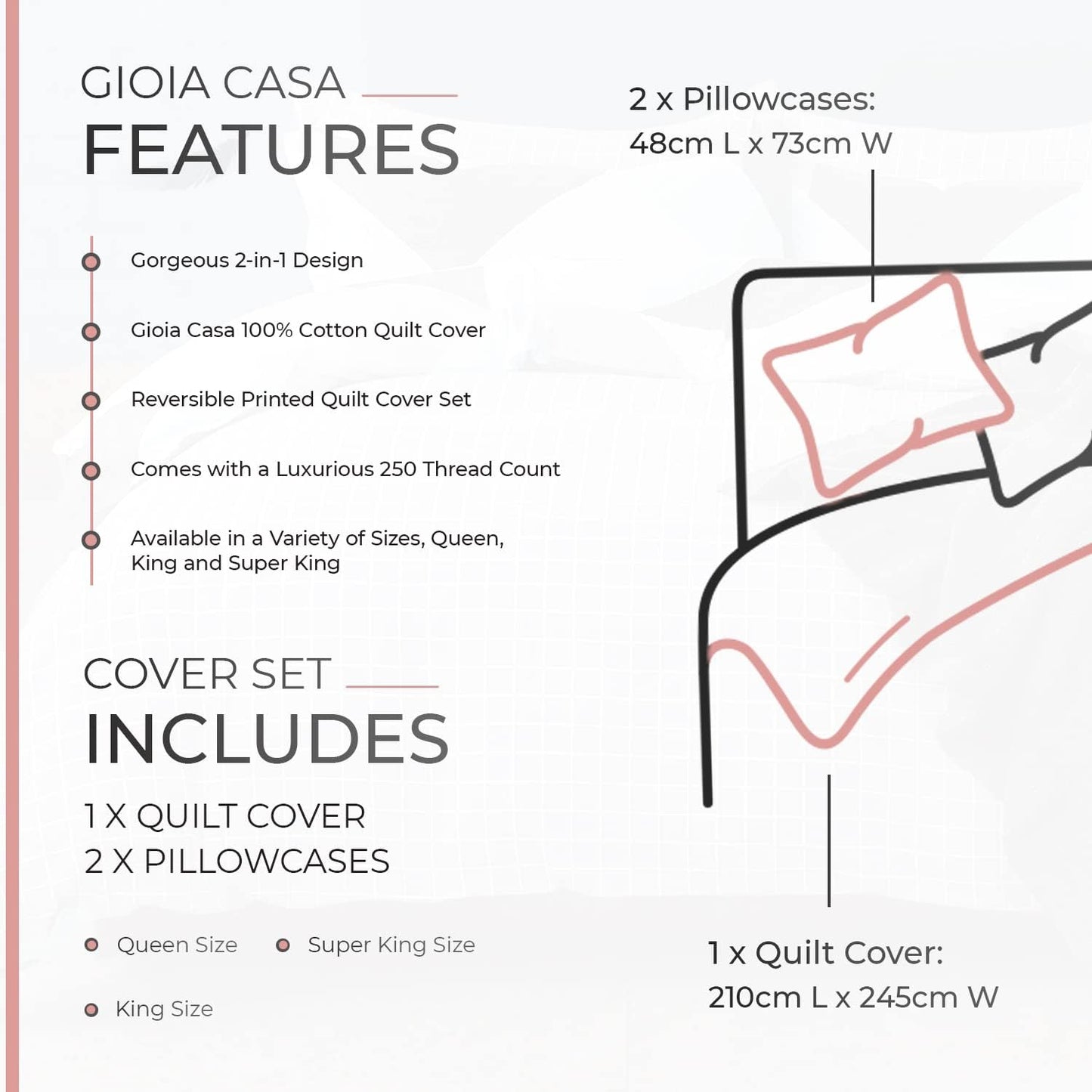 Annie Cotton Quilt Cover Set - 3PC