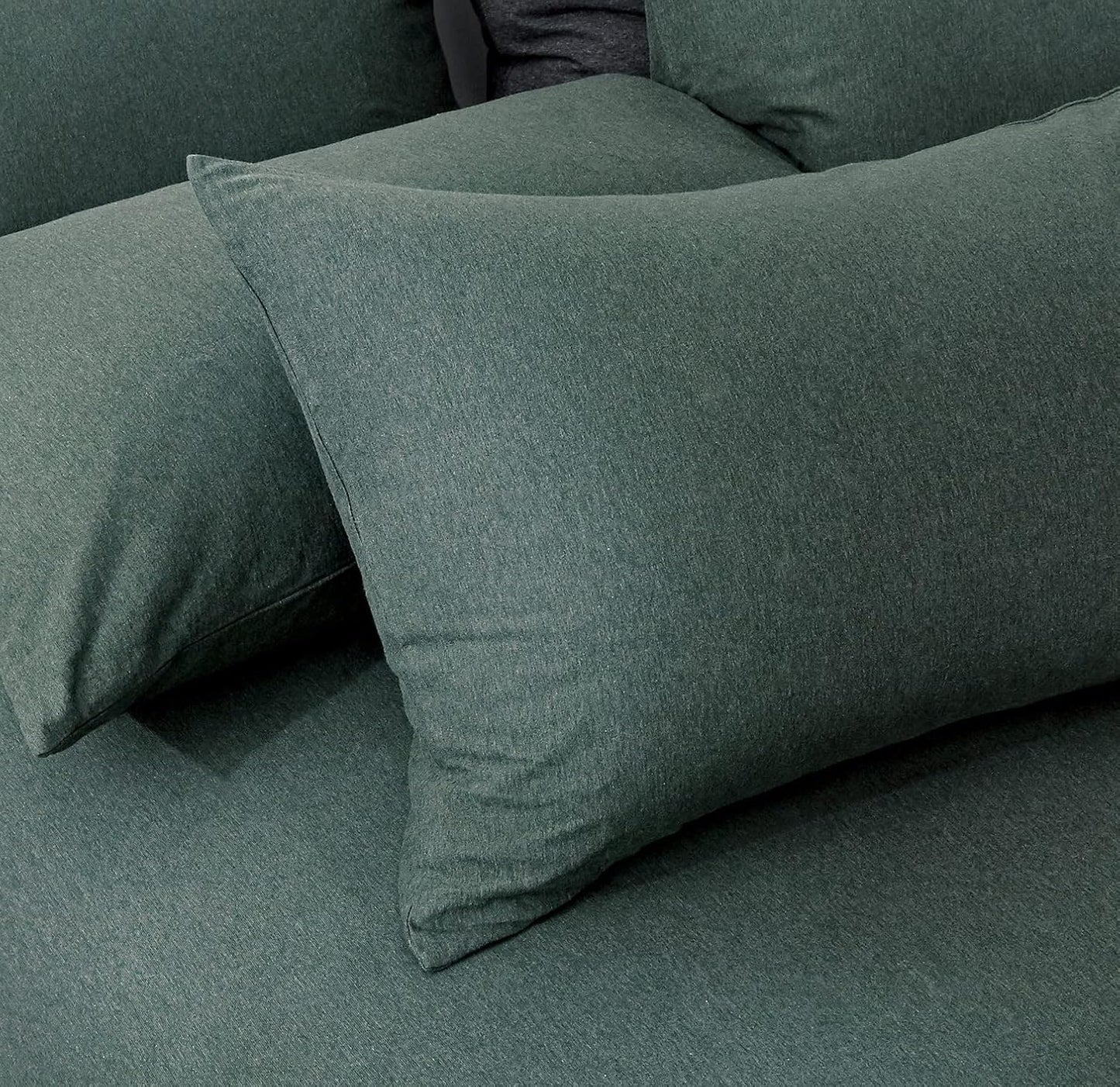 Green Jersey Cotton Quilt Cover Set – 3PC