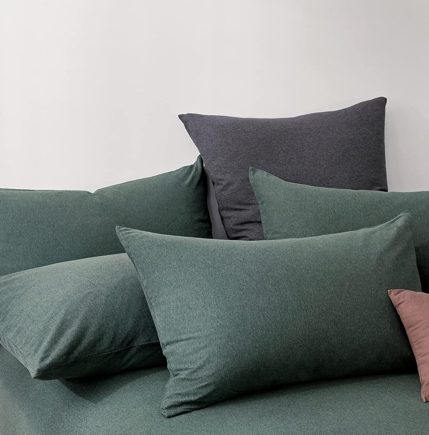 Green Jersey Cotton Quilt Cover Set – 3PC