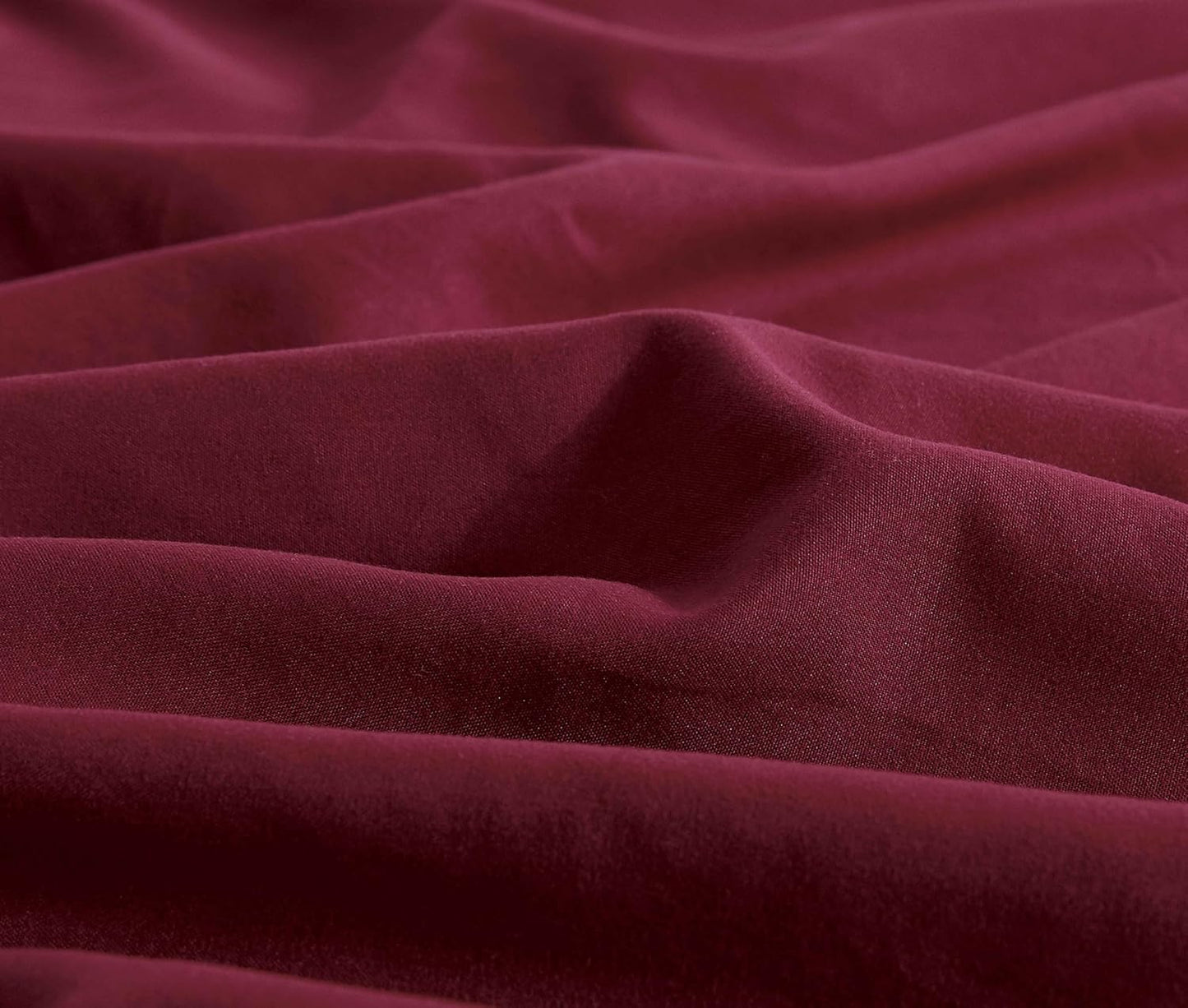 Vintage Washed Microfibre Sheet Set - Burgundy