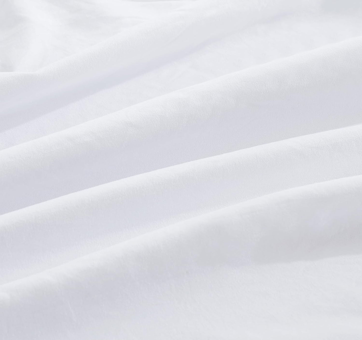 Vintage Washed Microfibre Sheet Set with 2 Pillowcases - White