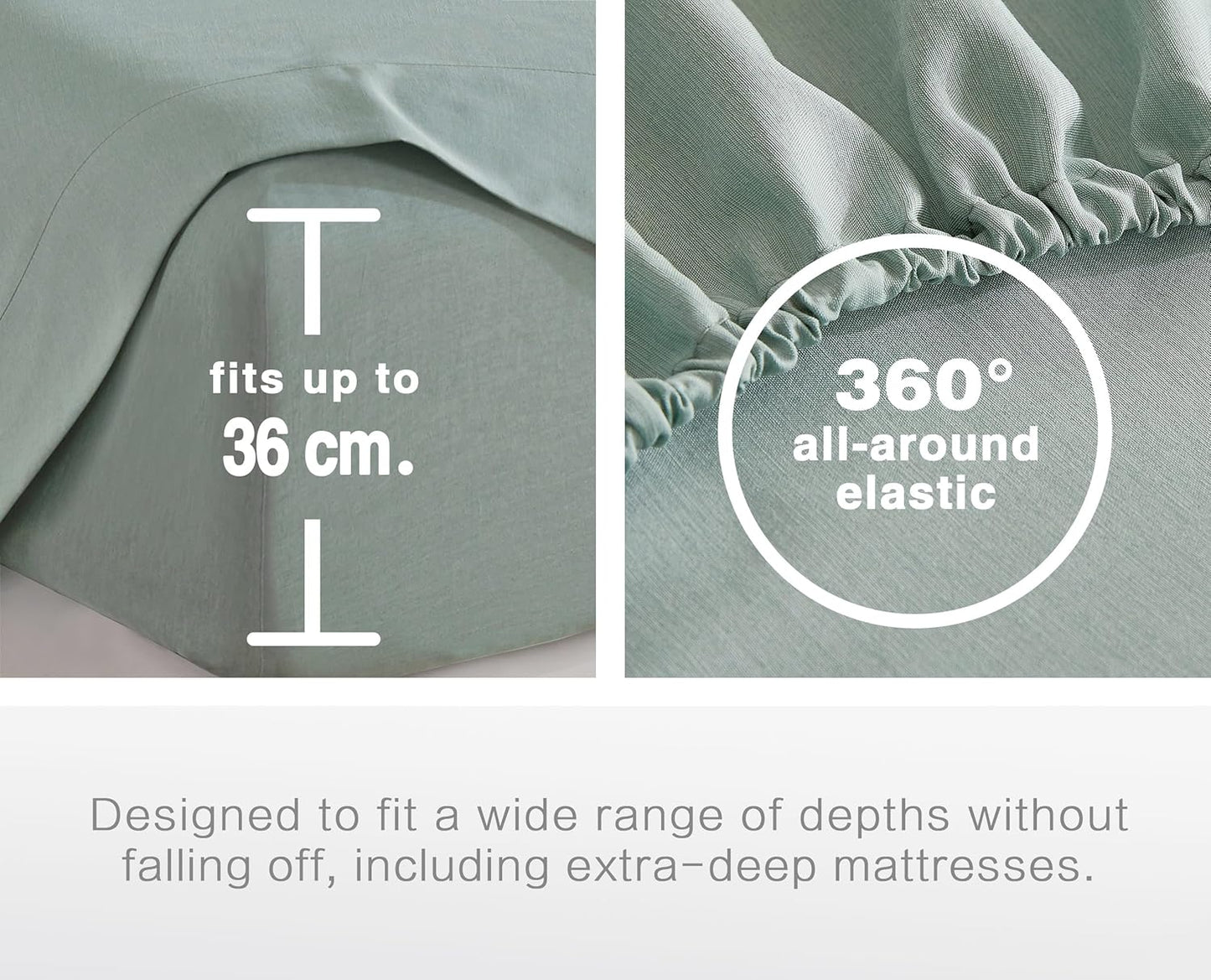 Bamboo Microfibre Sheet Set - Sage Green