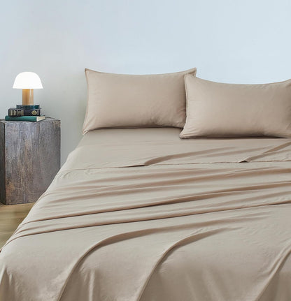 Vintage Washed Microfibre Sheet Set with 1 Pillowcase - Linen