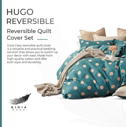 Hugo Reversible Printed Quilt Cover Set