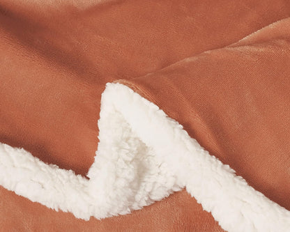 Terracotta Teddy Sherpa Quilt Cover Set - 3PC