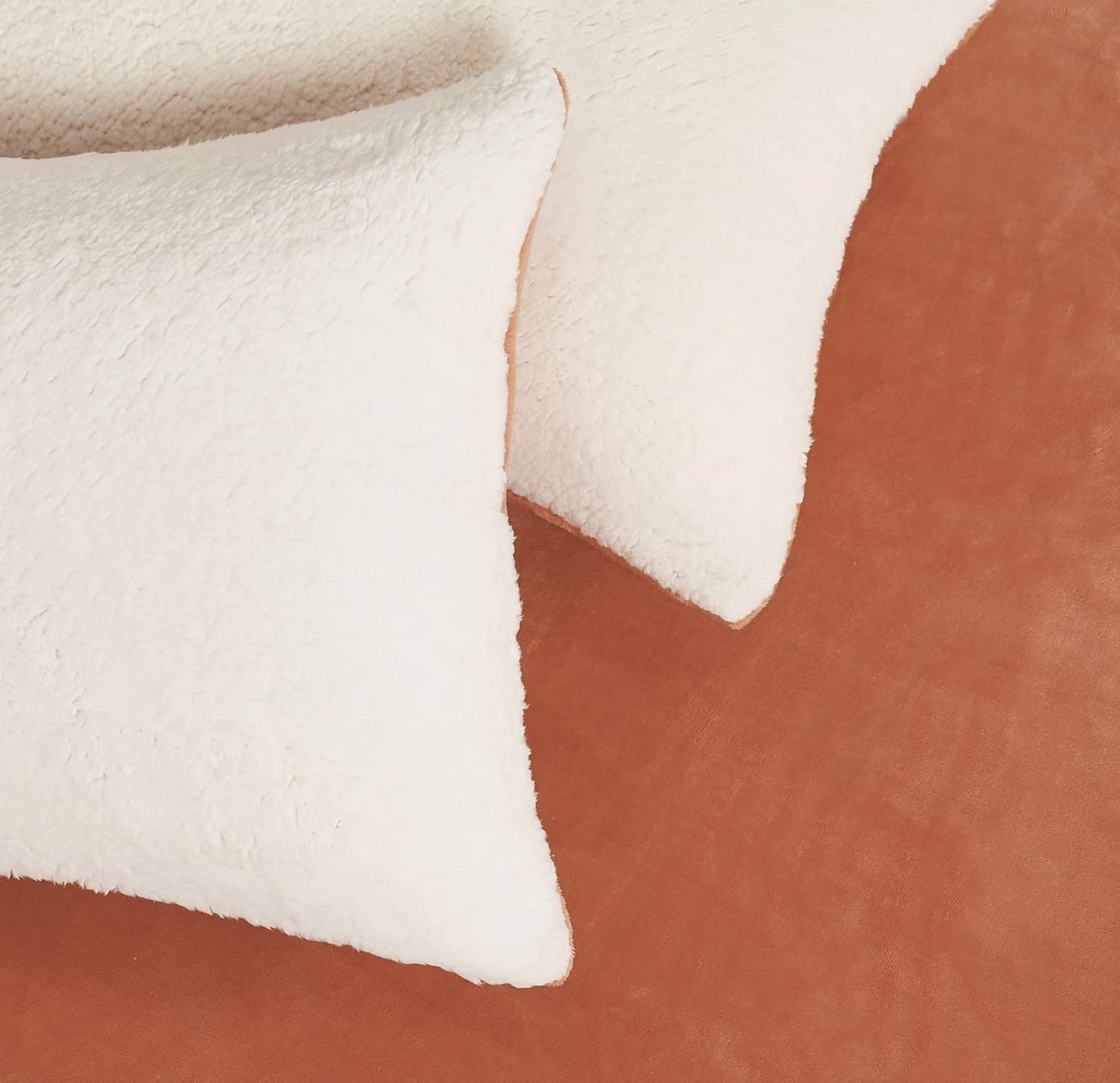 Terracotta Teddy Sherpa Quilt Cover Set - 3PC