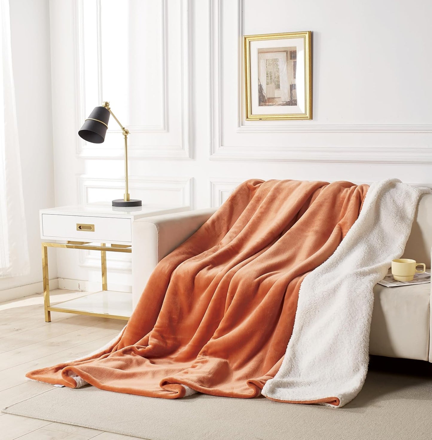 Terracotta Teddy Sherpa Quilt Cover Set - 3PC
