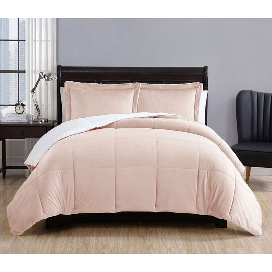 Apricot Micro Mink Comforter Set - 3PC