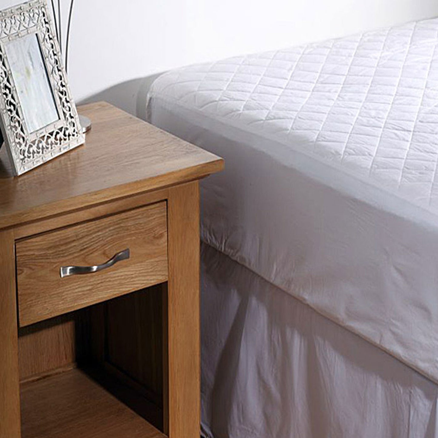 COTTON Quilted Mattress Protector 35cm Wall - QUEEN