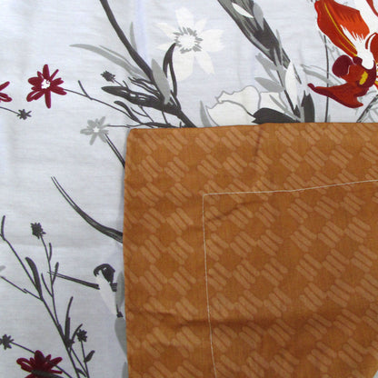 Boronia Silver Reversible Cotton Quilt Cover Set - 3PC