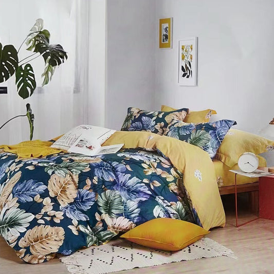 Botanical Cotton Quilt Cover Set - 3PC