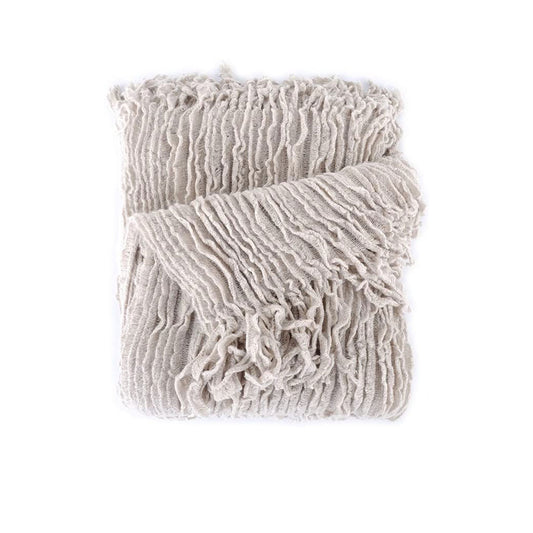Dylan Knitted Throw Rug - Taupe