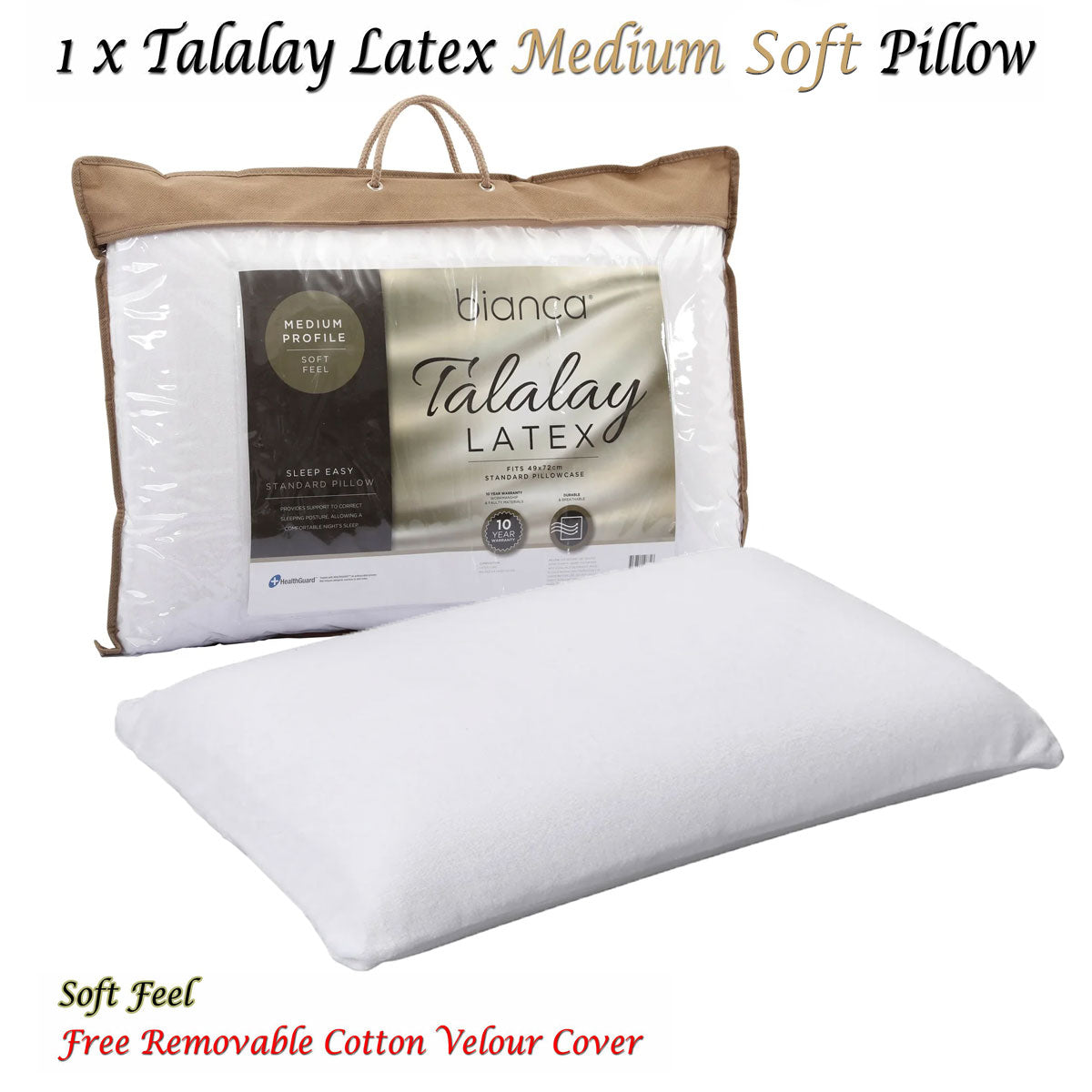 Talalay Latex Soft Profile Pillow