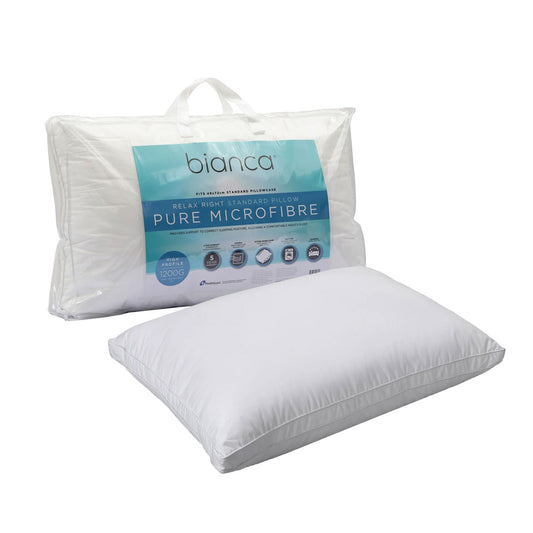 1200g Relax Right Pure Microfiber High Profile Standard Pillow