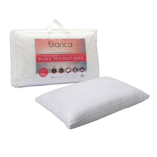 850g Relax Right Pure Microfiber Low Profile Standard Pillow
