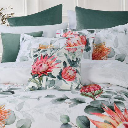 Wellingrove White Cotton Sateen Quilt Cover Set - 3PC