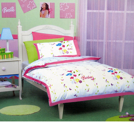 Disney Barbie Embroidery Quilt Cover Set - 2PC