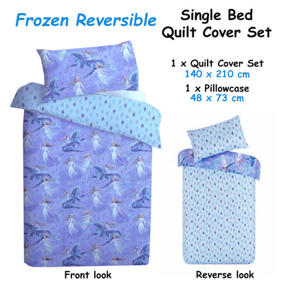 Caprice Disney Frozen Elsa Reversible Licensed Quilt Cover Set - 2PC