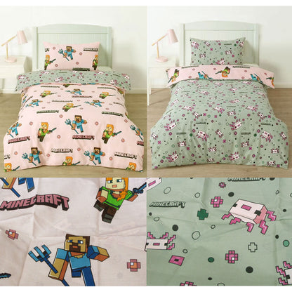 Minecraft Reversible Cotton Quilt Cover Set - 2PC