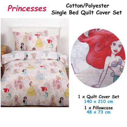 Caprice Disney Princesses Pink Licensed Quilt Cover Set - 2PC