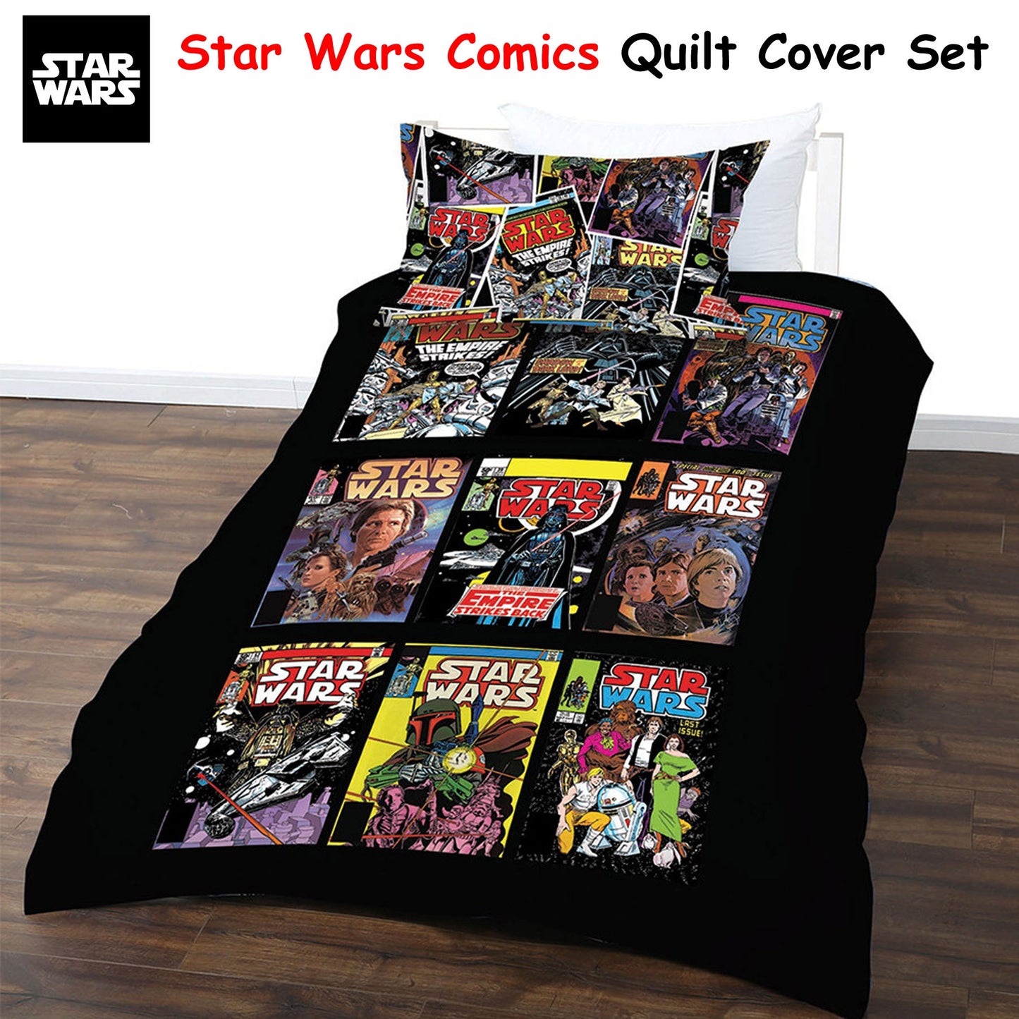 Star Wars Comics Quilt Cover Set - 2PC