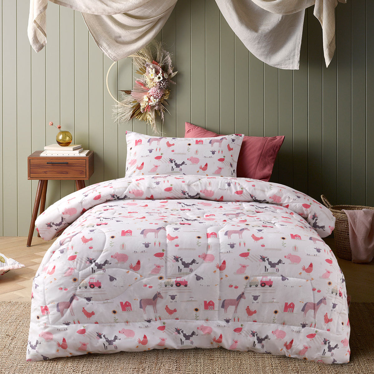 Farmyard Friends Cotton Comforter Set - 2PC