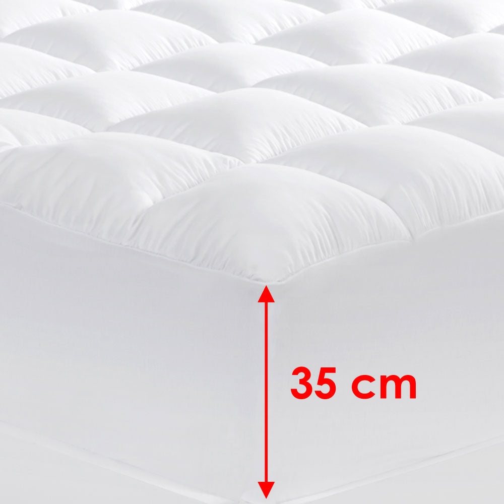 1000GSM Memory Resistant Microball Fill Mattress Topper - Super King