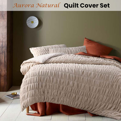 Natural Aurora Quilt Cover Set - 3PC