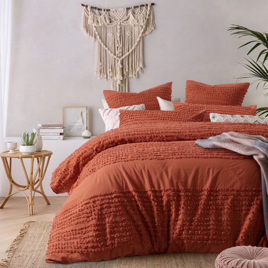 Betty Tobacco Quilt Cover Set - 3PC