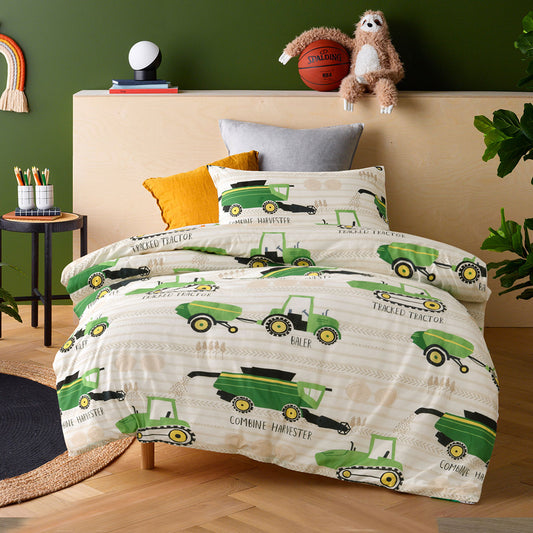 Country Harvest Washed Quilt Cover Set - 2PC