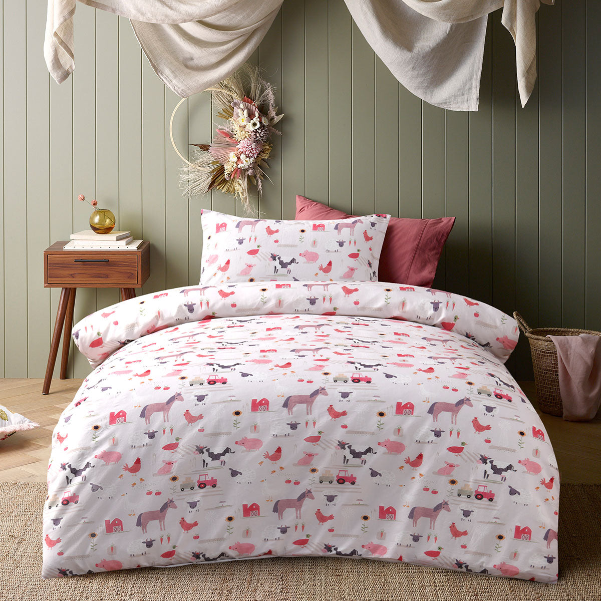 Farmyard Friends Quilt Cover Set - 2PC