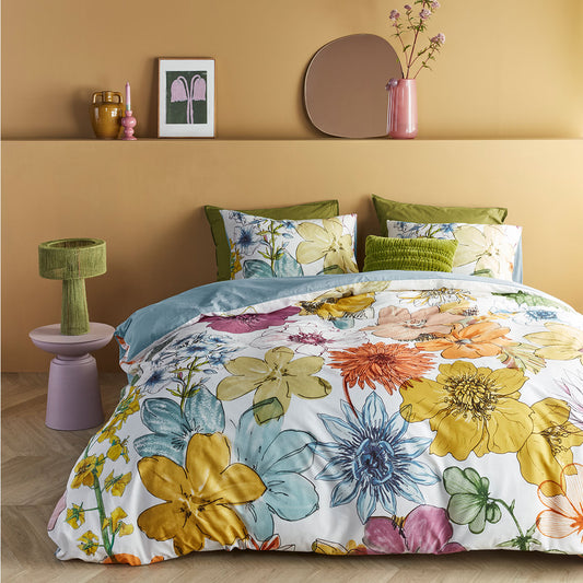 Lotti Multi Cotton Floral Quilt Cover Set - 3PC