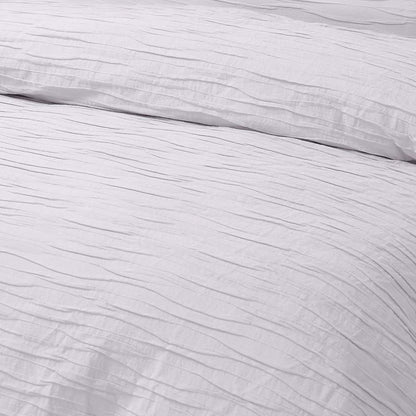 Malvern White Cotton Quilt Cover Set - 3PC