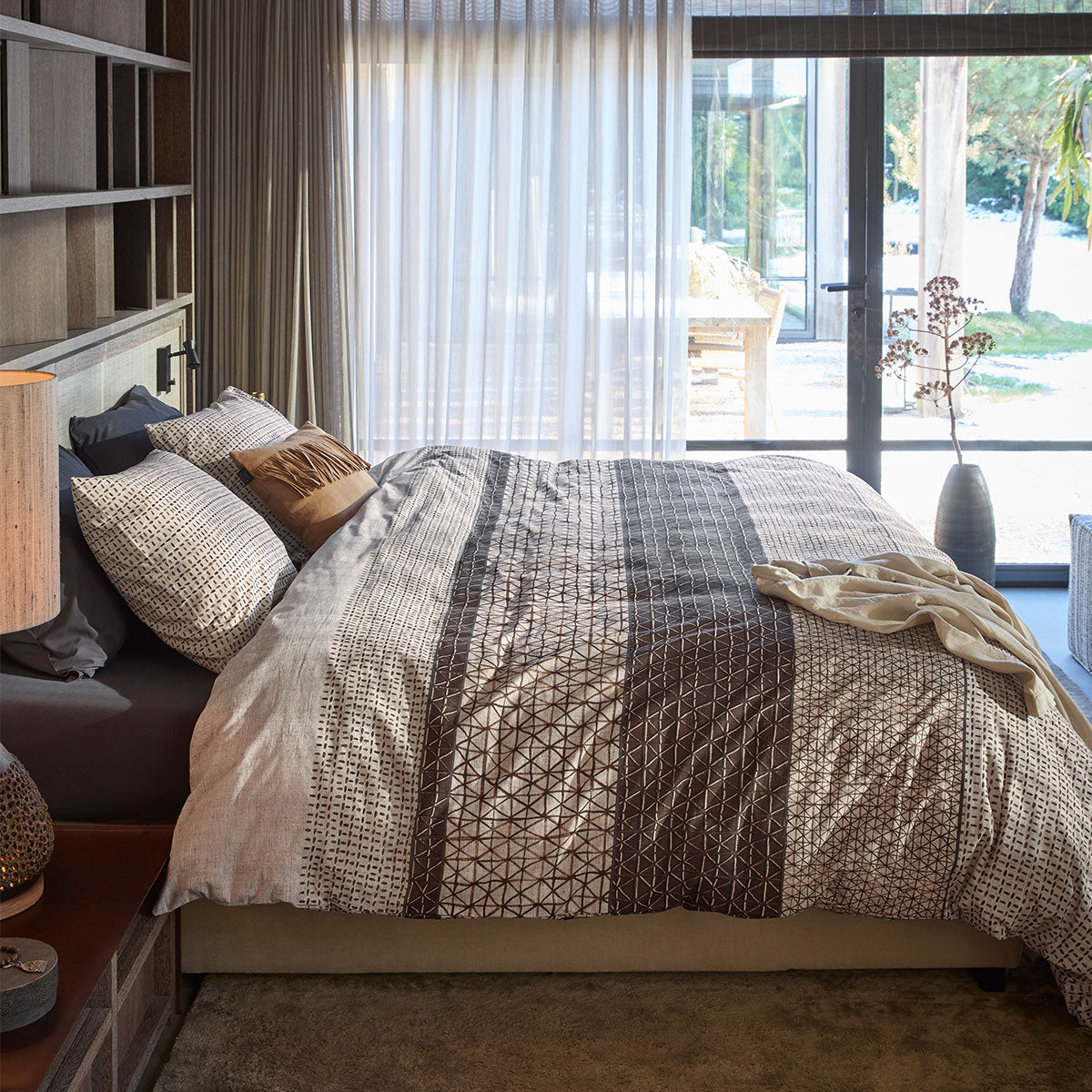 Mathis Natural Cotton Quilt Cover Set - 3PC