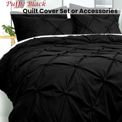 Bloomington Quilt Cover Set - 3PC Black