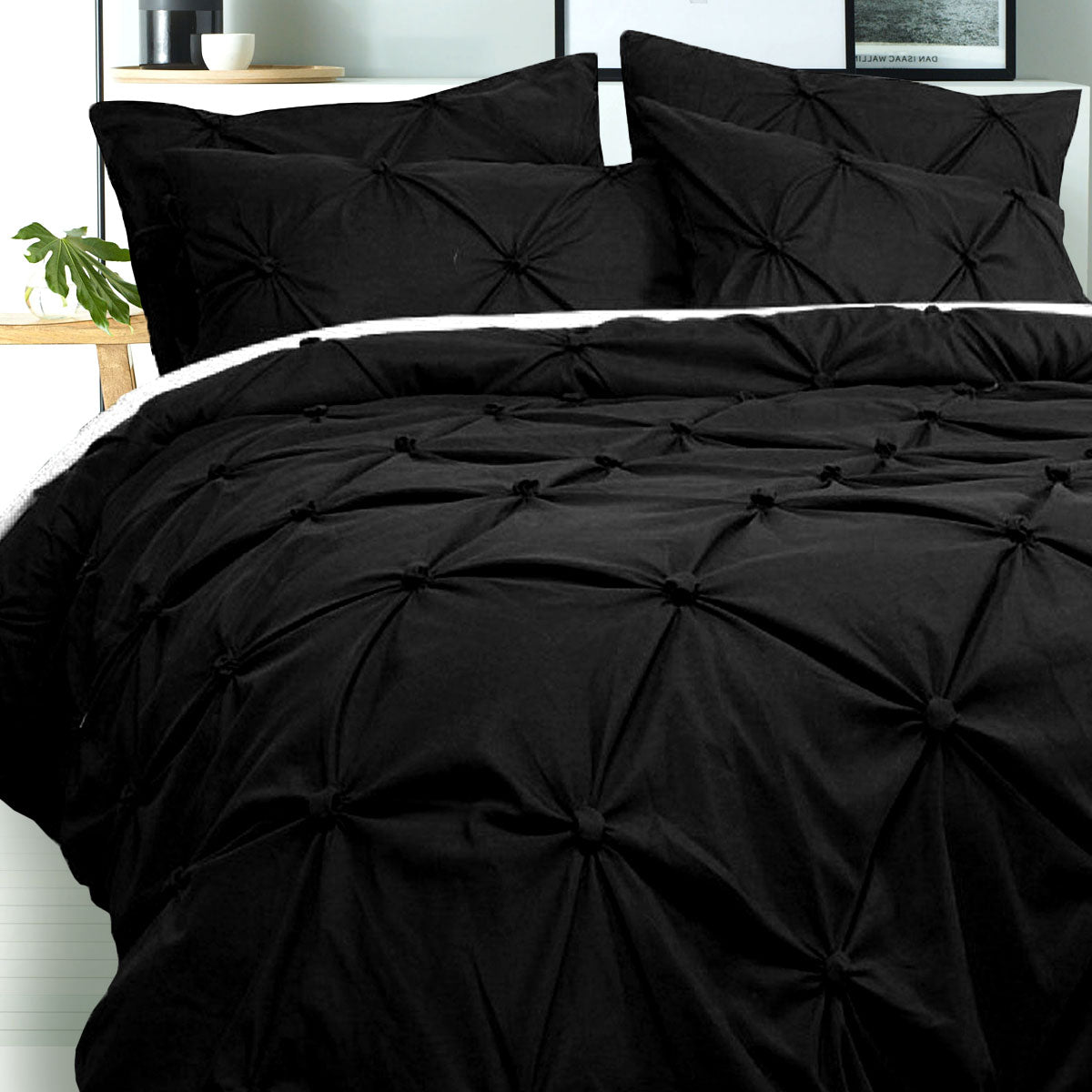 Bloomington Quilt Cover Set - 3PC Black