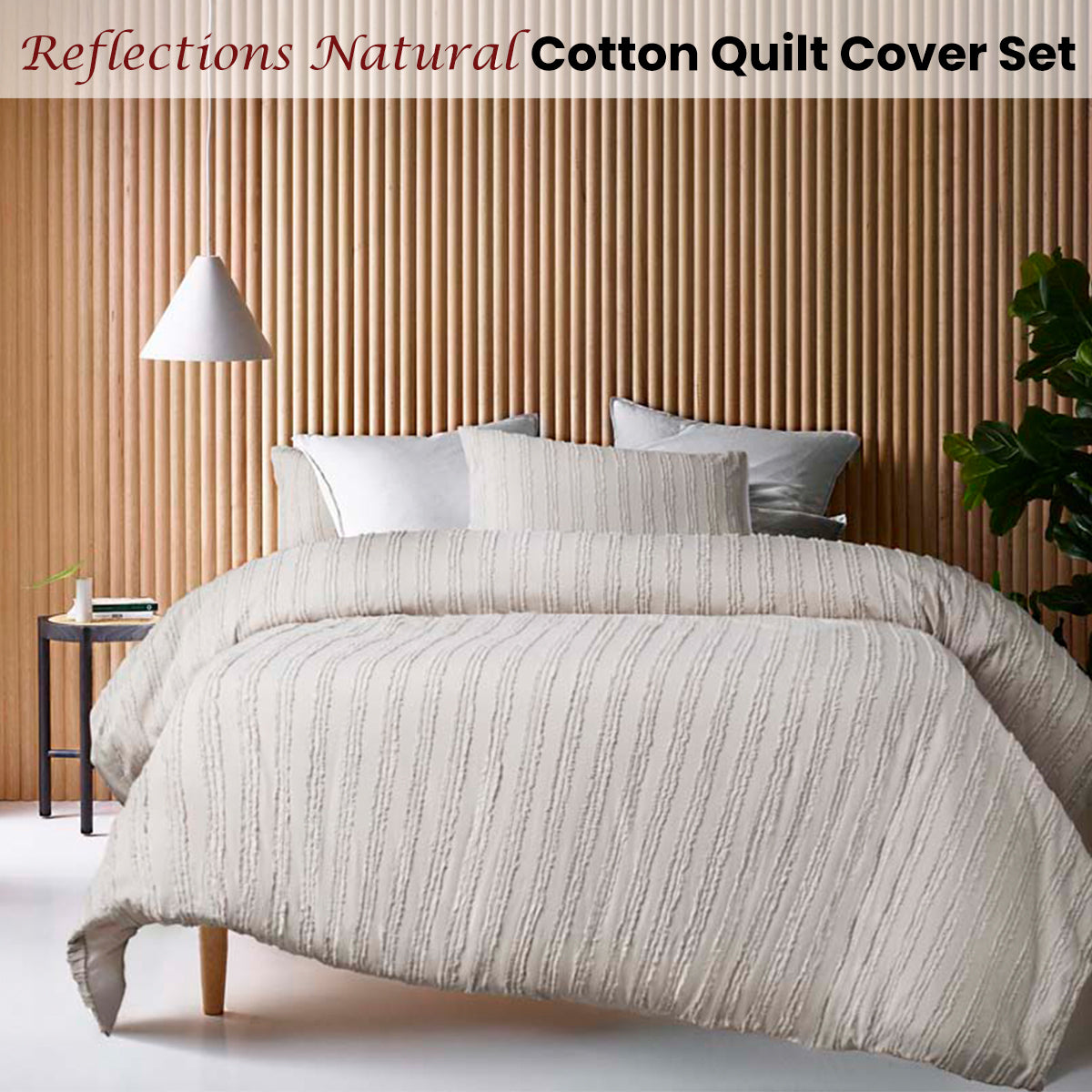 Natural Reflections Cotton Quilt Cover Set - 3PC