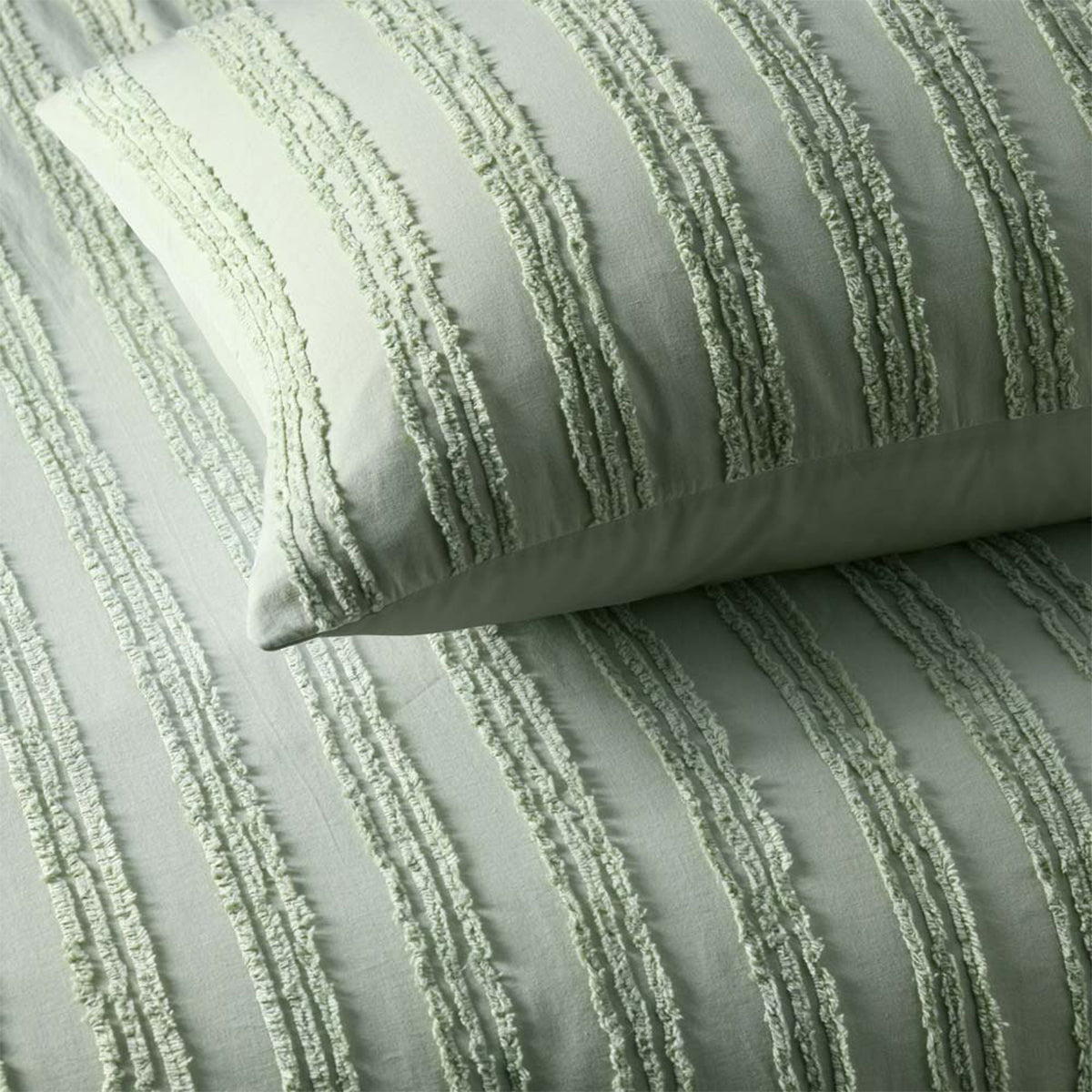 Sage Reflections Cotton Quilt Cover Set - 3PC