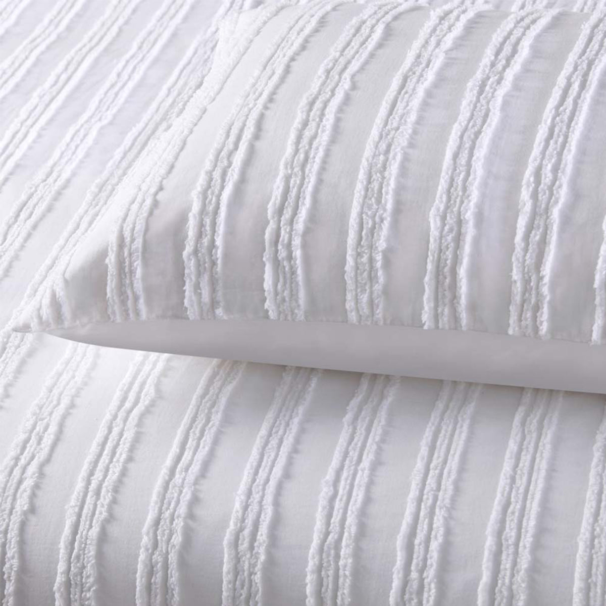 White Reflections Cotton Quilt Cover Set - 3PC