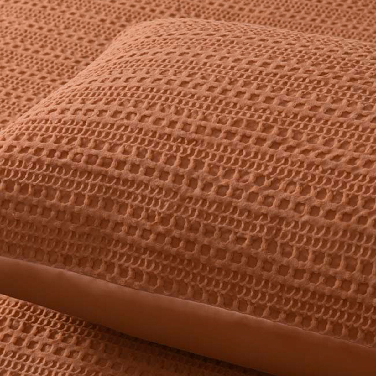 Tobacco Soho Waffle Quilt Cover Set - 3PC