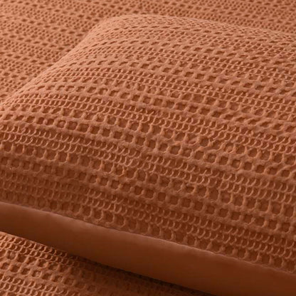 Tobacco Soho Waffle Quilt Cover Set- 3PC