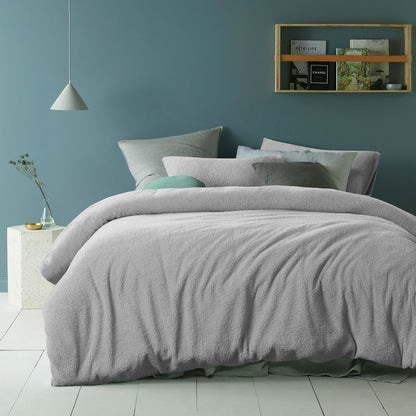 Teddy Grey Quilt Cover Set - 3PC