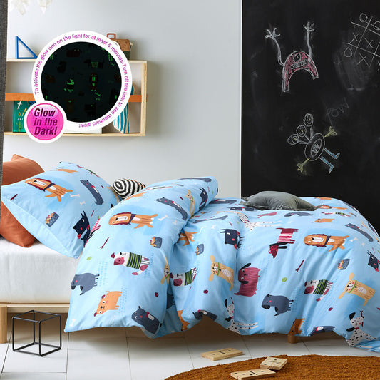 Woof Quilt Cover Set - 3PC Glow in the Dark