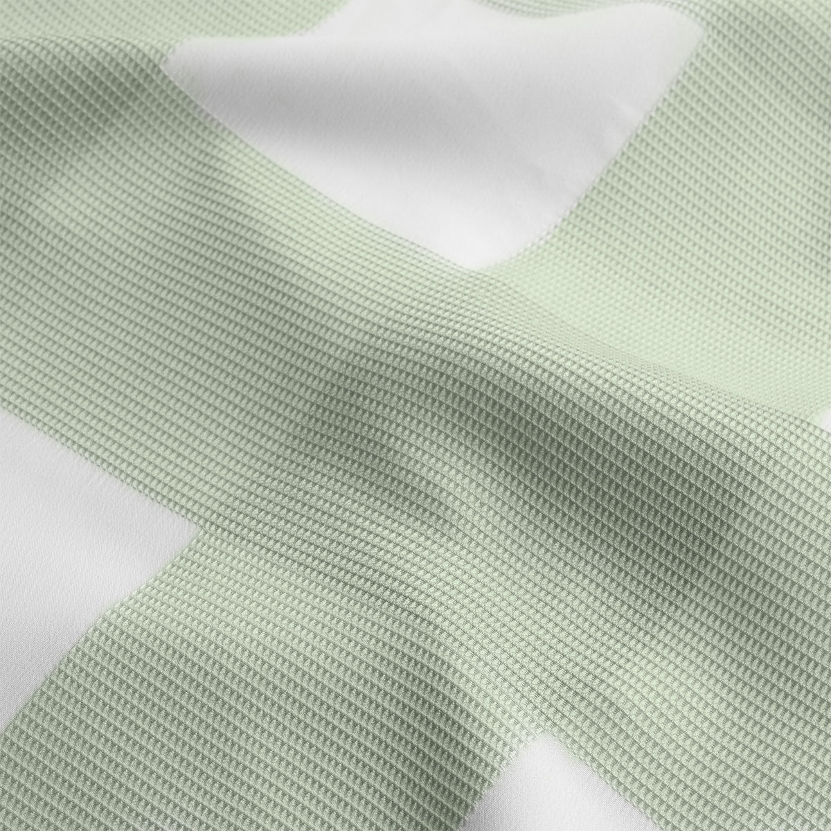 Ashlea Sage Oversized Waffle Check Quilt Cover Set - 3PC