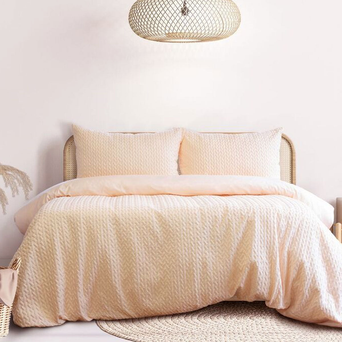 Bondi Sorbet Embossed Quilt Cover Set - 3PC