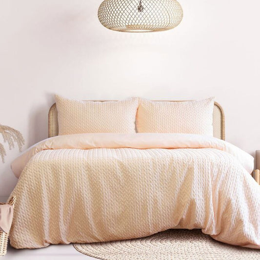 Bondi Sorbet Embossed Quilt Cover Set - 3PC