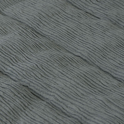 Campbell Charcoal Crinkled Texture Quilt Cover Set - 3PC