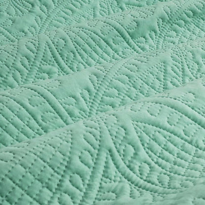 Chateau Aqua Green Embossed Quilt Cover Set - 3PC